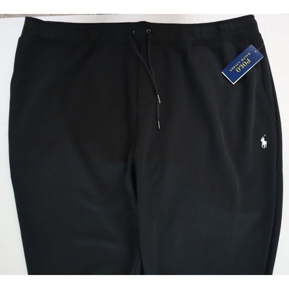 Polo Ralph Lauren Men’s Big & Tall Sz 3XLT Black Double-Knit Jogger Pants - Picture 4 of 11